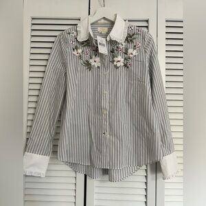 Kate Spade Embroidered Tunic Blouse